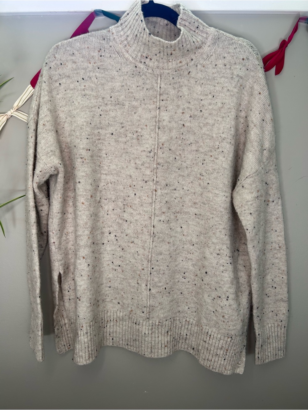 Jessica Simpson Cream Speckled Turtleneck Sweater